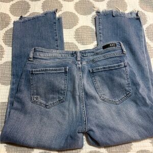 Kut from the Kloth Frayed Hem Light Blue Cropped Jeans